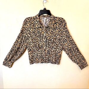 Zara Leopard / Cheetah Print Top